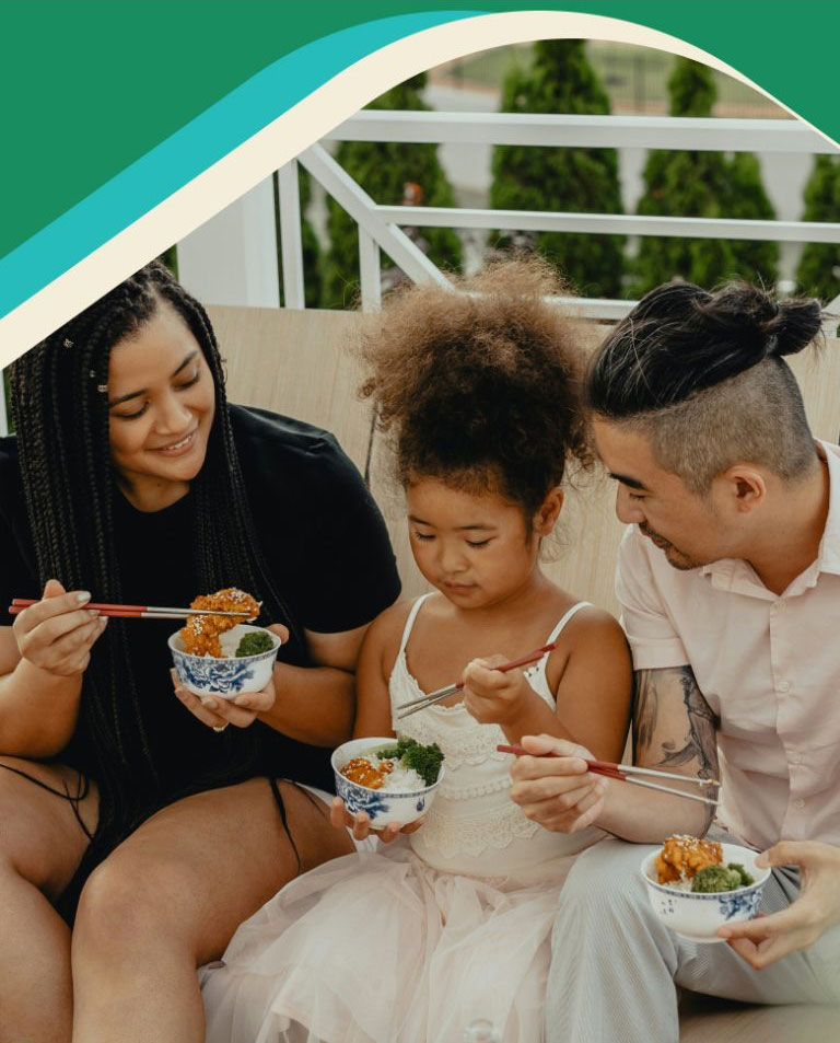 Photo: Family eating together