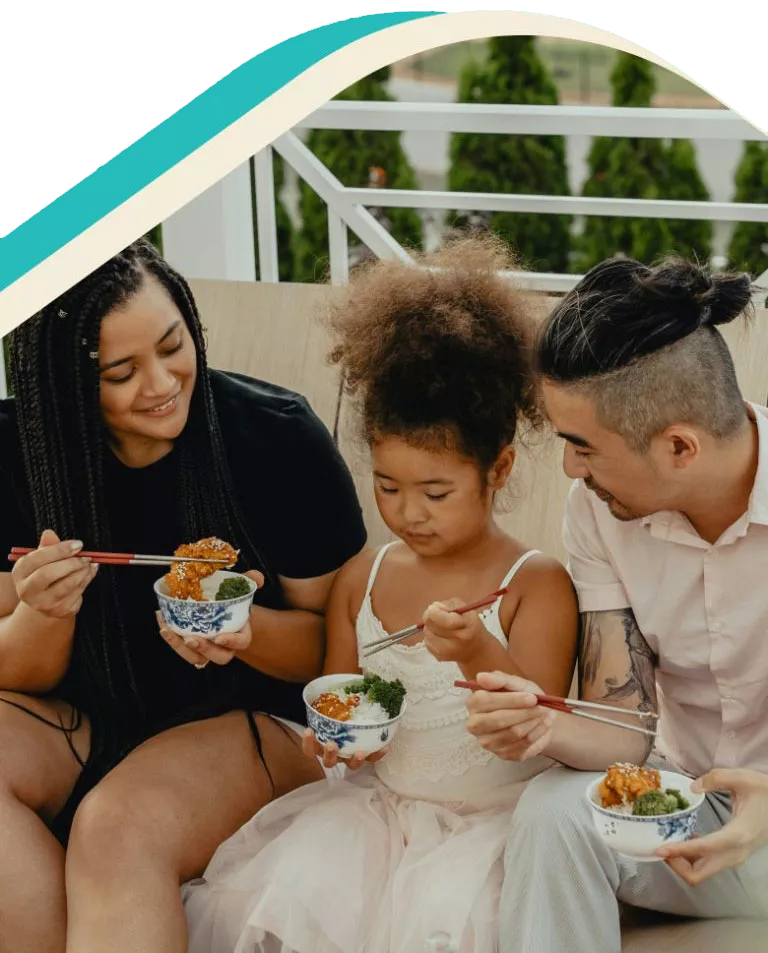 Photo: Family eating together