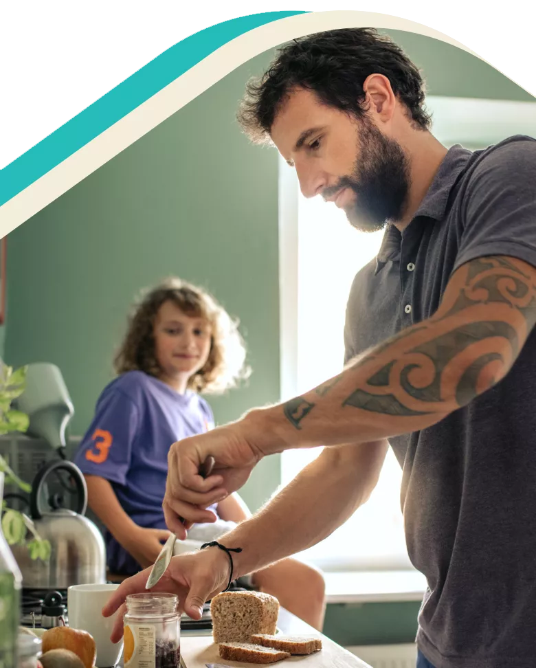 Photo: Father cooking with child