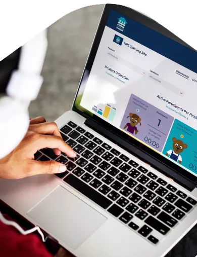 Photo: Parent using a laptop computer