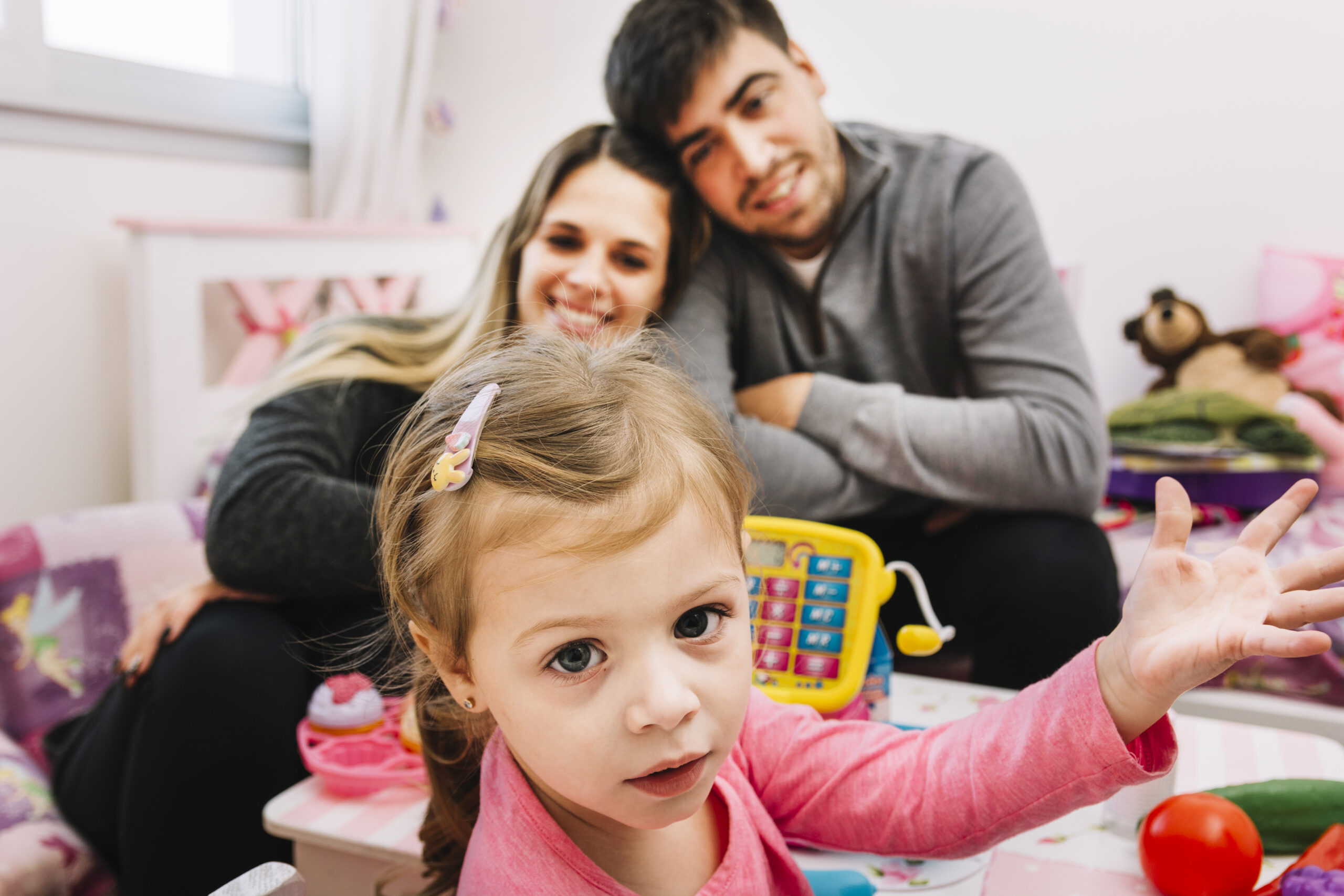 Parents with toddler pre-school age child.